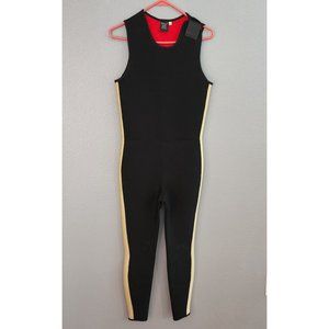 Fathom Womens Wetsuit Black & Yellow Sealflex Size Small Padded Knees